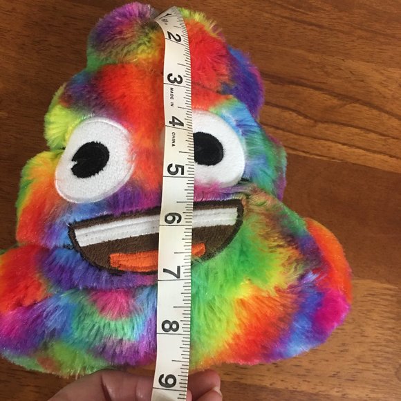 Emoji Rainbow Poo Plush Coin Bank - Picture 3 of 7